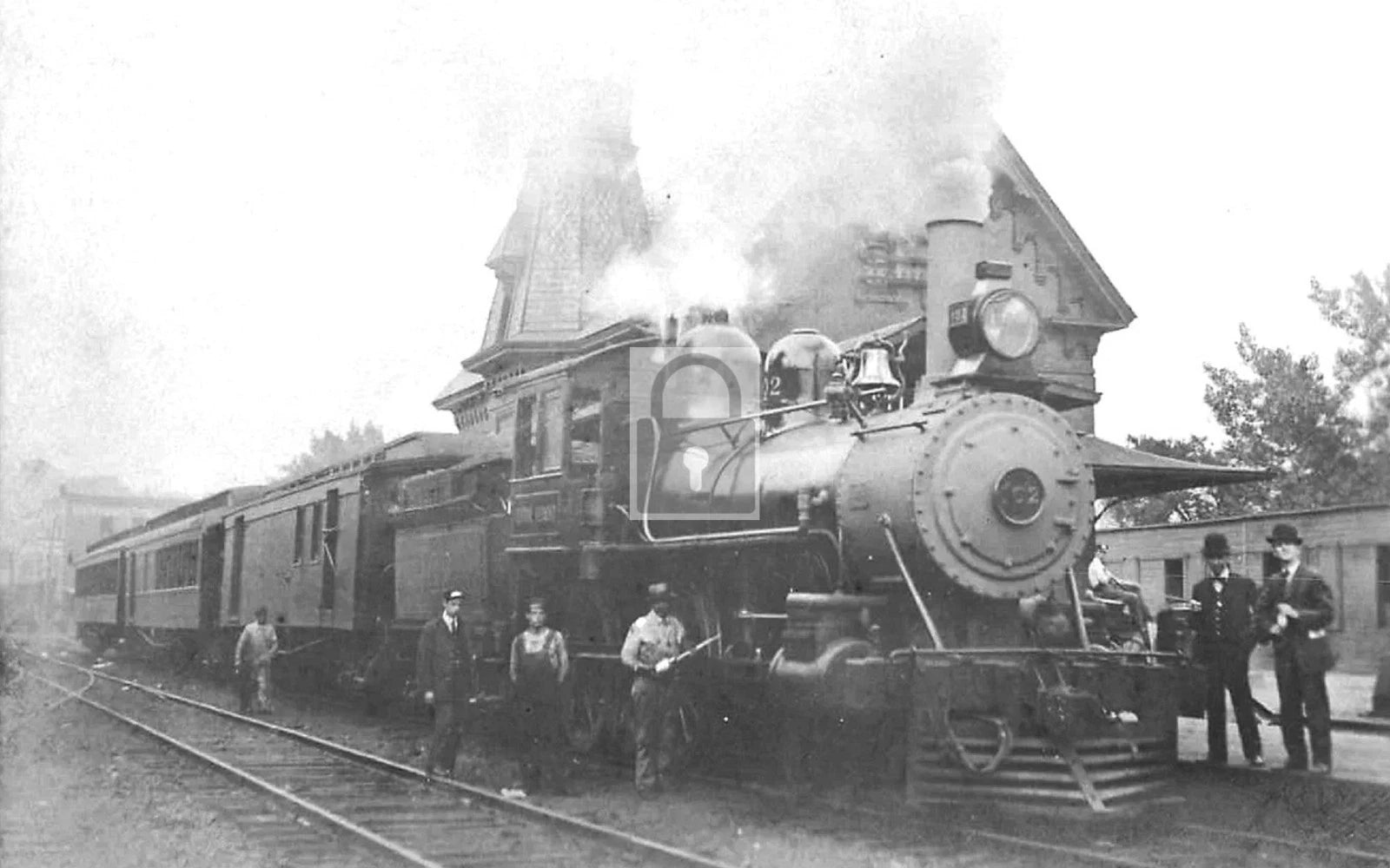 1907 Railroad Train Station Depot Brattleboro Vermont VT - 11x17 Reprint